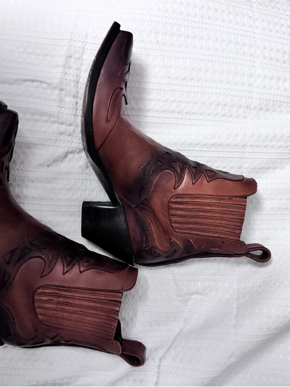 Old Gringo Brown Leather Western Ankle Boots